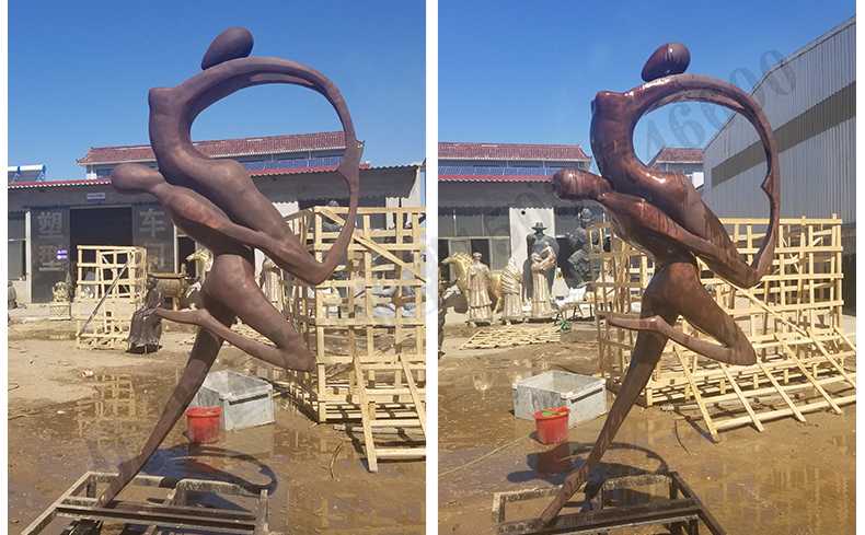 跳舞人物銅雕塑，銅舞蹈雕塑，銅抽象人物