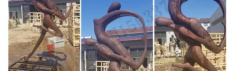 銅舞蹈人物雕塑，抽象男女人物雕塑，抽象跳舞人物銅雕塑