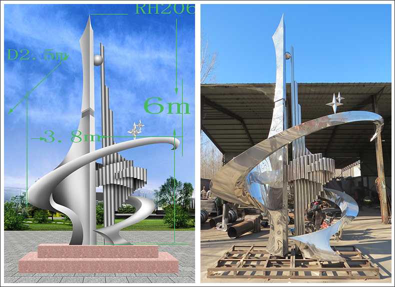 大型不銹鋼雕塑，不銹鋼雕塑廠家，室外大型景觀雕塑