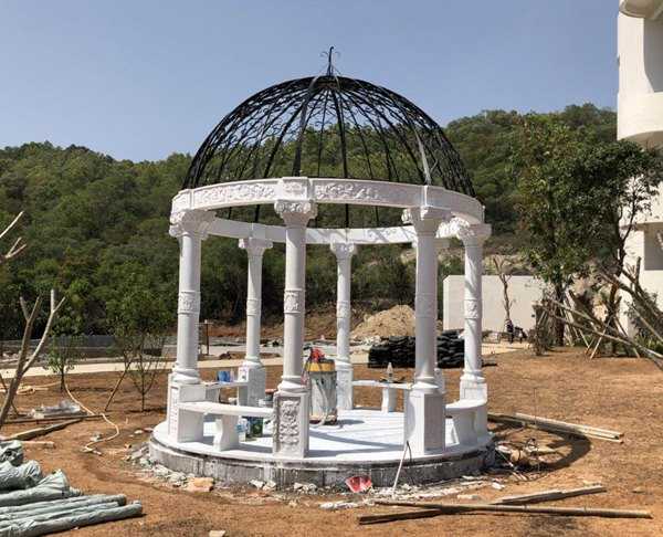 景觀雕塑定制，石雕涼亭廠家